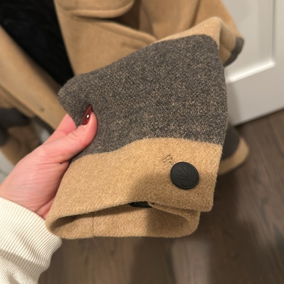Rag & Bone women’s wool peacoat camel/charcoal SIZE 0 - Picture 7 of 11